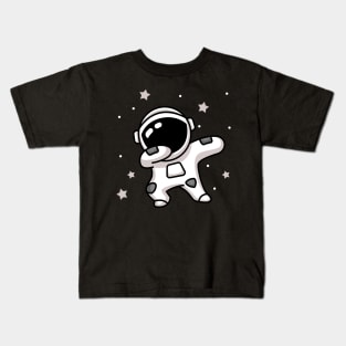 Cute Dabbing Astronaut Funny Space Kids Kids T-Shirt